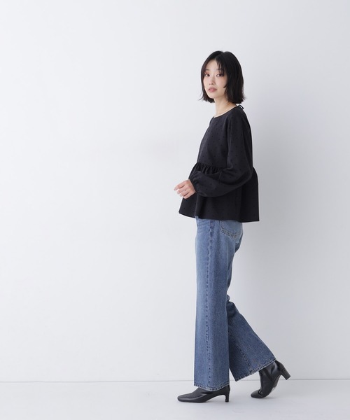 NATURAL BEAUTY BASIC(ナチュラルビューティーベーシック)の「フロッキードットブラウス(シャツ/ブラウス・レディース・ブラック系その他2/ホワイト系その他・MEDIUM/SMALL)」の19枚目の写真