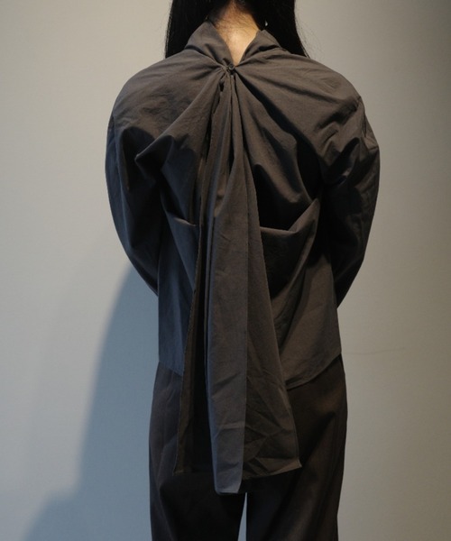 AMOMENTO（アモーメント）の「AMOMENTO COTTON SCARF TOP（その他トップス・レディース・ホワイト/グレー・0）」の5枚目の写真