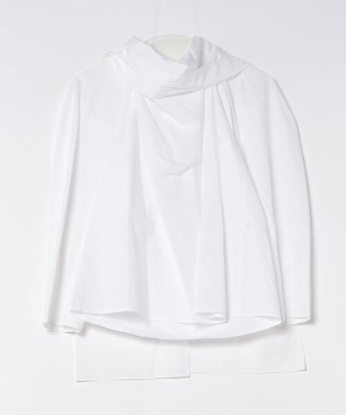 AMOMENTO（アモーメント）の「AMOMENTO COTTON SCARF TOP（その他トップス・レディース・ホワイト/グレー・0）」の7枚目の写真