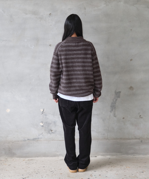 HORLISUN(ホーリーサン)の「ケイシー ボーダーニットプルオーバー メランジブラウン(ニット/セーター・メンズ・その他・MEDIUM/LARGE)」の8枚目の写真