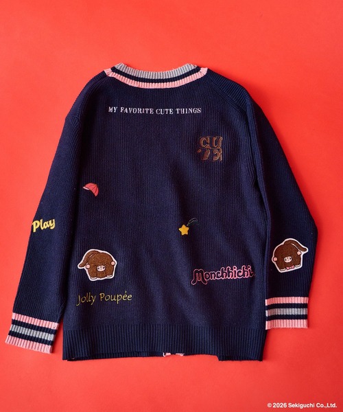 Jolly Poupee（ジョリープッペ）の「【モンチッチ】メッセージ刺繍カーディガン（カーディガン/ボレロ・レディース・オフホワイト/ネイビー・FREE/38）」の22枚目の写真