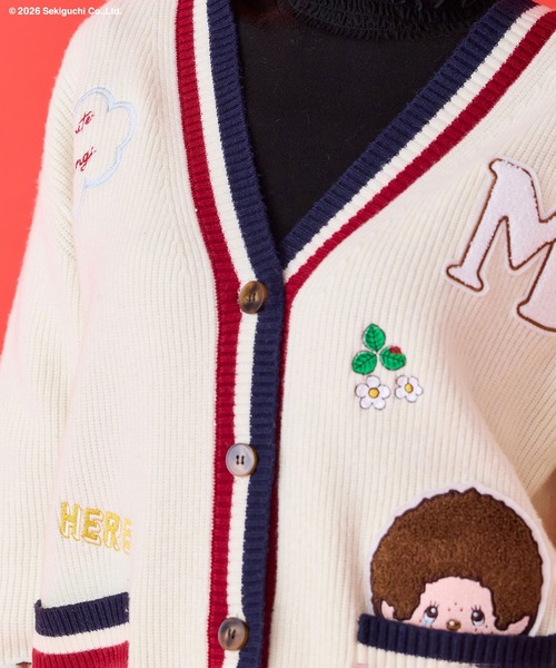 Jolly Poupee（ジョリープッペ）の「【モンチッチ】メッセージ刺繍カーディガン（カーディガン/ボレロ・レディース・オフホワイト/ネイビー・FREE/38）」の11枚目の写真