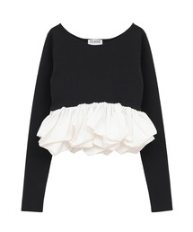 STUDIOUS（ステュディオス）の「【CLANE/クラネ】W BALLOON SHORT KNIT TOPS/ダブルバルーンショートニットトップス（ニット/セーター）」