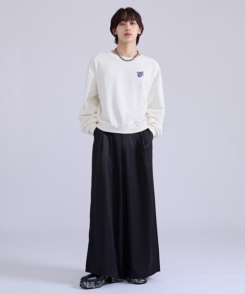 Ellno Loset(エルノロゼット)の「タックワイドパンツ(スラックス・メンズ・ブルーグリーン/ブラック系その他/ブラック・LARGE/MEDIUM/SMALL/X-SMALL)」の10枚目の写真
