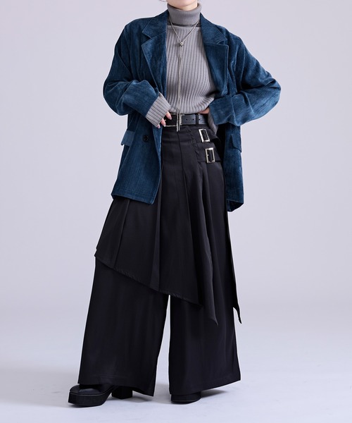 Ellno Loset(エルノロゼット)の「タックワイドパンツ(スラックス・メンズ・ブルーグリーン/ブラック系その他/ブラック・LARGE/MEDIUM/SMALL/X-SMALL)」の22枚目の写真