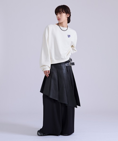 Ellno Loset(エルノロゼット)の「タックワイドパンツ(スラックス・メンズ・ブルーグリーン/ブラック系その他/ブラック・LARGE/MEDIUM/SMALL/X-SMALL)」の14枚目の写真