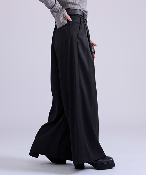 Ellno Loset(エルノロゼット)の「タックワイドパンツ(スラックス・メンズ・ブルーグリーン/ブラック系その他/ブラック・LARGE/MEDIUM/SMALL/X-SMALL)」の20枚目の写真