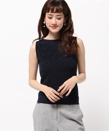 31 Sons de mode | 畦ラメ混ノースリプルオーバー(ニット/セーター)