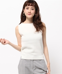 31 Sons de mode | 畦ラメ混ノースリプルオーバー(ニット/セーター)