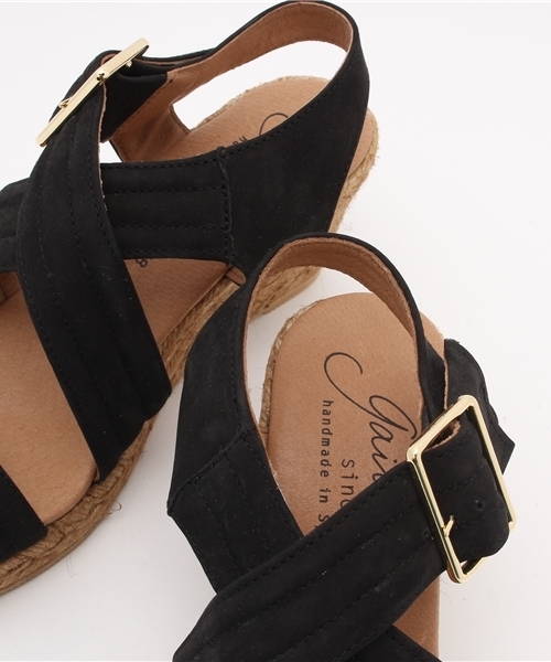 GAIMO（ガイモ）の「【GAIMO】ヌバックストラップエスパ◆（サンダル・レディース・ブラック/ベージュ系その他・36/37/35/38）」の4枚目の写真