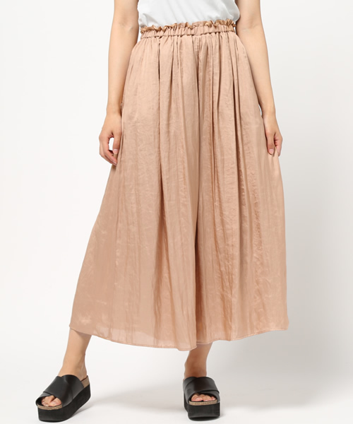 AMERICAN RAG CIE（アメリカンラグシー）の「ヴィンテージサテンスカーチョ（その他パンツ・レディース・ライトピンク/ネイビー・38）」の2枚目の写真