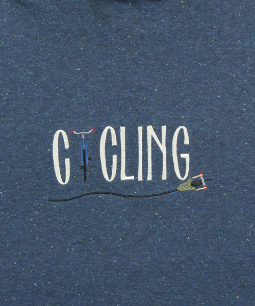 Design Tshirts Store graniph（デザイン　ティーシャツ　ストア　グラニフ）の「カラーネップパーカー/サイクリングロゴ（パーカー・メンズ・ブルー系その他・SMALL/MEDIUM/X-SMALL/LARGE）」の5枚目の写真