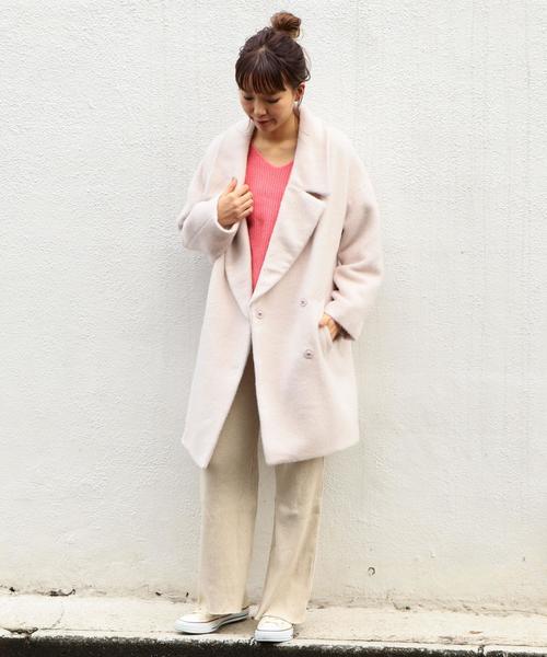 Another Edition（アナザーエディション）の「シャギーコート◆（その他アウター・レディース・グレー/ナチュラル/ピンク・MEDIUM/SMALL）」の8枚目の写真