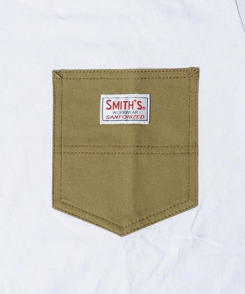 coen（コーエン）の「SMITH別注ポケットTシャツ（Tシャツ/カットソー・メンズ・ネイビー/ホワイト・LARGE/MEDIUM/X-LARGE/SMALL）」の7枚目の写真
