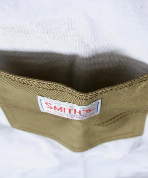 coen（コーエン）の「SMITH別注ポケットTシャツ（Tシャツ/カットソー・メンズ・ネイビー/ホワイト・LARGE/MEDIUM/X-LARGE/SMALL）」の9枚目の写真