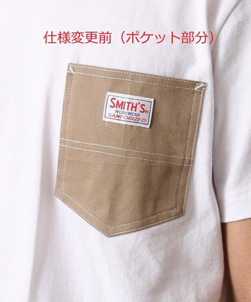 coen（コーエン）の「SMITH別注ポケットTシャツ（Tシャツ/カットソー・メンズ・ネイビー/ホワイト・LARGE/MEDIUM/X-LARGE/SMALL）」の3枚目の写真