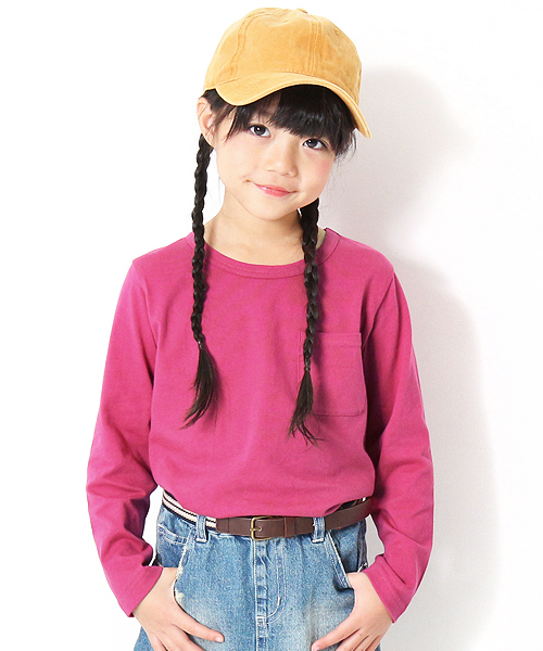 devirock(デビロック)の「【旧モデル】パックT★クルーネック無地長袖Tシャツ(Tシャツ/カットソー・キッズ・ネイビー/杢グレー/ブラック/カーキ/ホワイト/スモークピンク/パープル系その他/レッド系その他/イエロー系その他・160cm/150cm/130cm/120cm/110cm/140cm/100cm)」の9枚目の写真