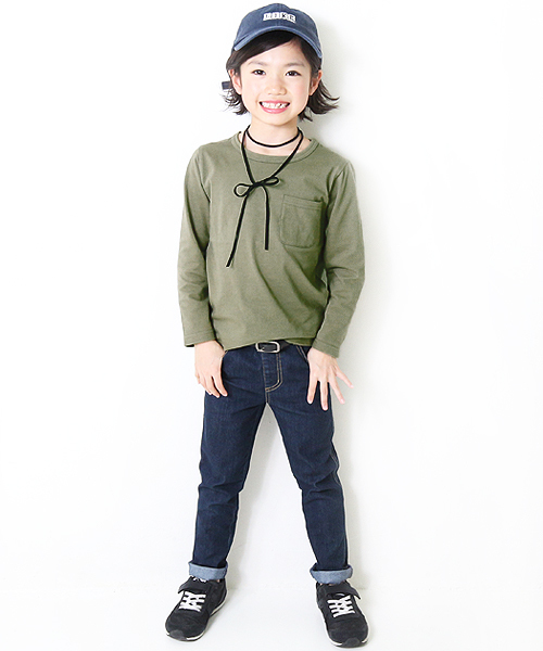 devirock(デビロック)の「【旧モデル】パックT★クルーネック無地長袖Tシャツ(Tシャツ/カットソー・キッズ・ネイビー/杢グレー/ブラック/カーキ/ホワイト/スモークピンク/パープル系その他/レッド系その他/イエロー系その他・160cm/150cm/130cm/120cm/110cm/140cm/100cm)」の13枚目の写真