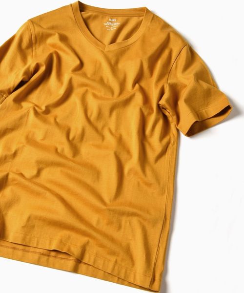 アメリカンシーアイランドコットン Vネック Tシャツ グレーＭ SHIPS シーアイランド コットンVネックインナー Tシャツ （White）| Sunspel