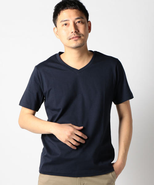 SHIPS（シップス）の「SC: アメリカンシーアイランドコットン Vネック Tシャツ■（Tシャツ/カットソー・メンズ・オリーブ/ホワイト/ベージュ/グレー/ピンク/ネイビー/パープル/ブルー/マスタード・MEDIUM/SMALL/LARGE/X-LARGE）」の15枚目の写真