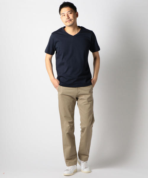 アメリカンシーアイランドコットン Vネック Tシャツ グレーＭ SHIPS シーアイランド コットンVネックインナー Tシャツ （White）| Sunspel