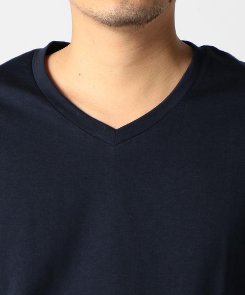 SHIPS（シップス）の「SC: アメリカンシーアイランドコットン Vネック Tシャツ■（Tシャツ/カットソー・メンズ・オリーブ/ホワイト/ベージュ/グレー/ピンク/ネイビー/パープル/ブルー/マスタード・MEDIUM/SMALL/LARGE/X-LARGE）」の19枚目の写真