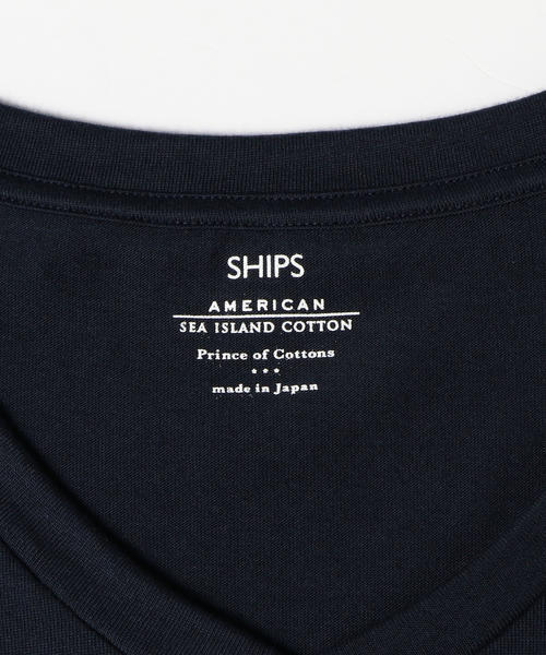 SHIPS（シップス）の「SC: アメリカンシーアイランドコットン Vネック Tシャツ■（Tシャツ/カットソー・メンズ・オリーブ/ホワイト/ベージュ/グレー/ピンク/ネイビー/パープル/ブルー/マスタード・MEDIUM/SMALL/LARGE/X-LARGE）」の22枚目の写真
