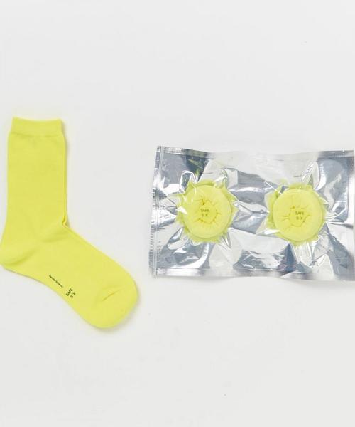 Hender Scheme(エンダースキーマ)の「Hender Scheme(エンダー スキーマ) safe socks(ソックス/靴下・メンズ・ホワイト/イエロー/ネイビー・MEDIUM/LARGE)」の3枚目の写真