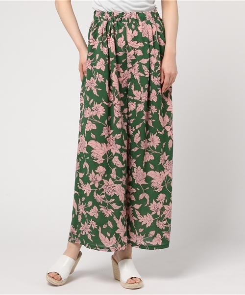 PUNYUS(プニュズ)の「リゾート柄ワイドパンツ(その他パンツ・レディース・イエロー/ブラック/グリーン・1/2/3/4)」の2枚目の写真