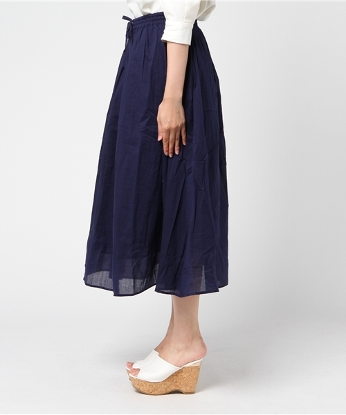 LBC（エルビーシー）の「コットンボイル4枚ハギスカート       （スカート・レディース・マスタード/ネイビー/グリーン・LARGE/MEDIUM）」の7枚目の写真