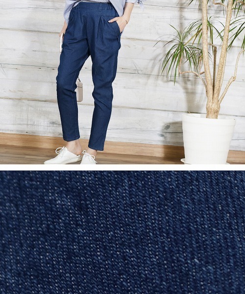 reca（レカ）の「長いシーズン着まわしOK◇ストレッチデニムテーパードパンツ（デニムパンツ・レディース・ブルー系その他/ブルー・LL/L/M）」の5枚目の写真