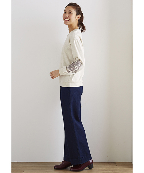 Live in comfort（リブインコンフォート）の「リブ　イン　コンフォート　しっかり素材で脚のラインをカモフラージュ　コットンワイドパンツ（その他パンツ・レディース・インディゴブルー/ブラック/キャメル/カーキ/ベージュ・10/6/8/11/9/12/7/2/15 /14/13/3/1/5/4）」の13枚目の写真