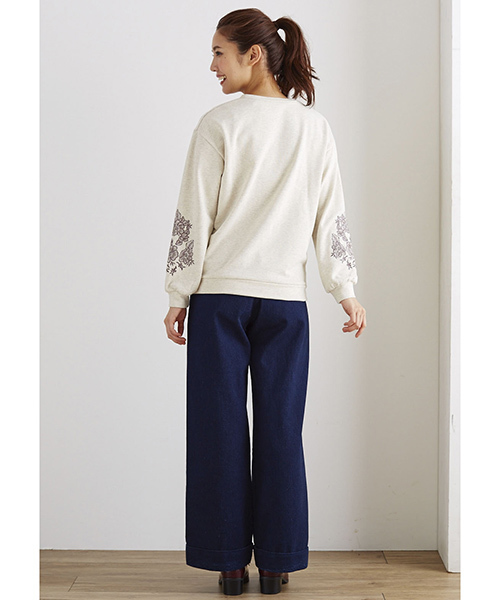 Live in comfort（リブインコンフォート）の「リブ　イン　コンフォート　しっかり素材で脚のラインをカモフラージュ　コットンワイドパンツ（その他パンツ・レディース・インディゴブルー/ブラック/キャメル/カーキ/ベージュ・10/6/8/11/9/12/7/2/15 /14/13/3/1/5/4）」の14枚目の写真