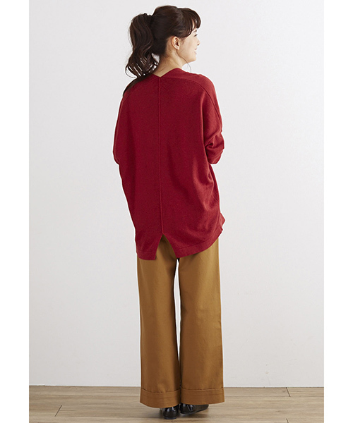 Live in comfort（リブインコンフォート）の「リブ　イン　コンフォート　しっかり素材で脚のラインをカモフラージュ　コットンワイドパンツ（その他パンツ・レディース・インディゴブルー/ブラック/キャメル/カーキ/ベージュ・10/6/8/11/9/12/7/2/15 /14/13/3/1/5/4）」の18枚目の写真