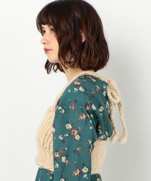 Another Edition（アナザーエディション）の「CONTROL FLEAKローゲージビスチェ〈コントロールフリーク〉◆（ニット/セーター・レディース・ベージュ/ネイビー・FREE）」の12枚目の写真