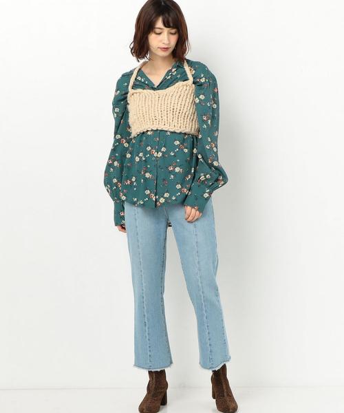 Another Edition（アナザーエディション）の「CONTROL FLEAKローゲージビスチェ〈コントロールフリーク〉◆（ニット/セーター・レディース・ベージュ/ネイビー・FREE）」の13枚目の写真