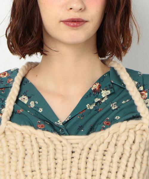 Another Edition（アナザーエディション）の「CONTROL FLEAKローゲージビスチェ〈コントロールフリーク〉◆（ニット/セーター・レディース・ベージュ/ネイビー・FREE）」の14枚目の写真