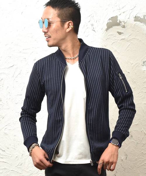 JOKER（ジョーカー）の「スウェットMA-1フライトジャケット（MA-1・メンズ・ブラック/オフホワイト/杢グレー/ネイビー/カーキ/サックスブルー/ブルー系その他/グレー系その他/ライトピンク/ブラック系その他2/ブラック系その他/グレー系その他2/チェック/ホワイト系その他/レッド系その他/ブラウン系その他・L/XL/M/S）」の14枚目の写真