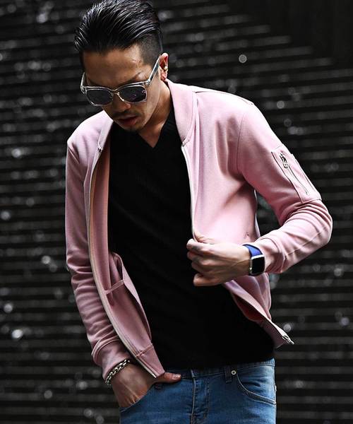 JOKER（ジョーカー）の「スウェットMA-1フライトジャケット（MA-1・メンズ・ブラック/オフホワイト/杢グレー/ネイビー/カーキ/サックスブルー/ブルー系その他/グレー系その他/ライトピンク/ブラック系その他2/ブラック系その他/グレー系その他2/チェック/ホワイト系その他/レッド系その他/ブラウン系その他・L/XL/M/S）」の15枚目の写真