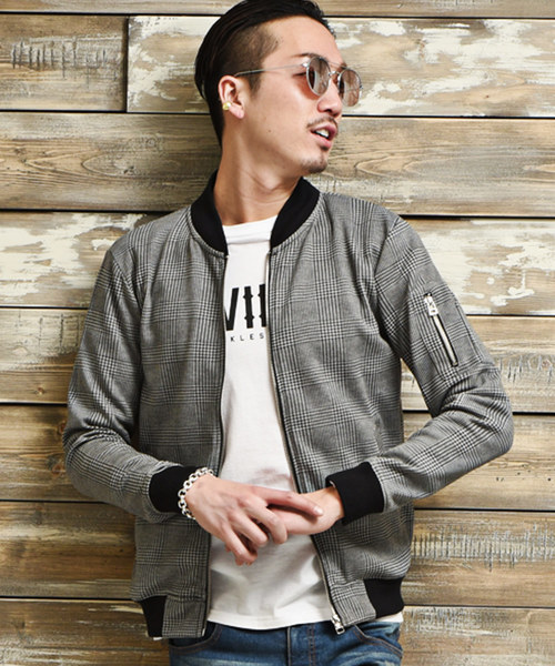 JOKER（ジョーカー）の「スウェットMA-1フライトジャケット（MA-1・メンズ・ブラック/オフホワイト/杢グレー/ネイビー/カーキ/サックスブルー/ブルー系その他/グレー系その他/ライトピンク/ブラック系その他2/ブラック系その他/グレー系その他2/チェック/ホワイト系その他/レッド系その他/ブラウン系その他・L/XL/M/S）」の16枚目の写真