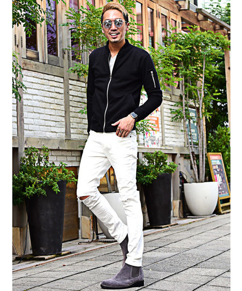 JOKER（ジョーカー）の「スウェットMA-1フライトジャケット（MA-1・メンズ・ブラック/オフホワイト/杢グレー/ネイビー/カーキ/サックスブルー/ブルー系その他/グレー系その他/ライトピンク/ブラック系その他2/ブラック系その他/グレー系その他2/チェック/ホワイト系その他/レッド系その他/ブラウン系その他・L/XL/M/S）」の18枚目の写真