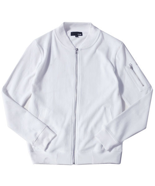 JOKER（ジョーカー）の「スウェットMA-1フライトジャケット（MA-1・メンズ・ブラック/オフホワイト/杢グレー/ネイビー/カーキ/サックスブルー/ブルー系その他/グレー系その他/ライトピンク/ブラック系その他2/ブラック系その他/グレー系その他2/チェック/ホワイト系その他/レッド系その他/ブラウン系その他・L/XL/M/S）」の21枚目の写真