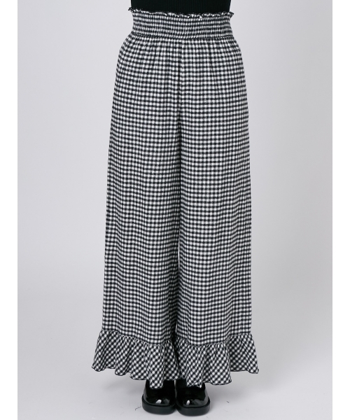 merry jenny（メリージェニー）の「ギンガムワイドパンツ（その他パンツ・レディース・ブラック/レッド/ブルー・FREE）」の7枚目の写真