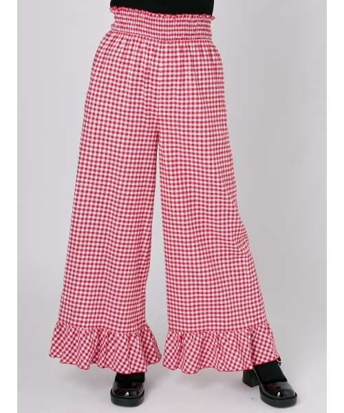 merry jenny（メリージェニー）の「ギンガムワイドパンツ（その他パンツ・レディース・ブラック/レッド/ブルー・FREE）」の16枚目の写真