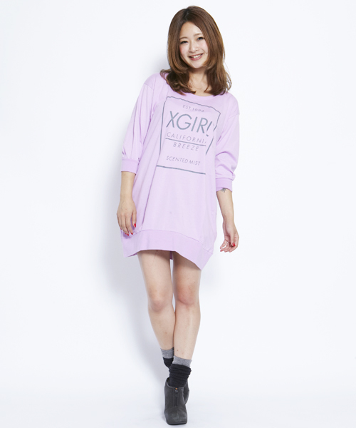 X-girl(エックスガール)の「ZIPPED DRESS(ワンピース・レディース・ホワイト/ブラック/ライトパープル・1/2)」の3枚目の写真