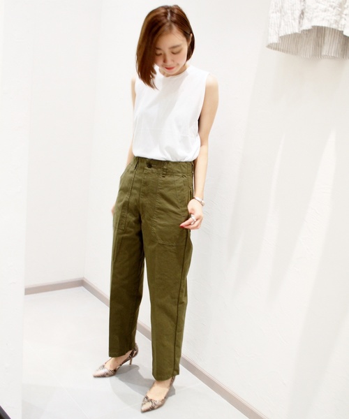 plage(プラージュ)の「ハイウエストベイカーパンツ◆(その他パンツ・レディース・ホワイト/オリーブ・38/36/34/32)」の19枚目の写真
