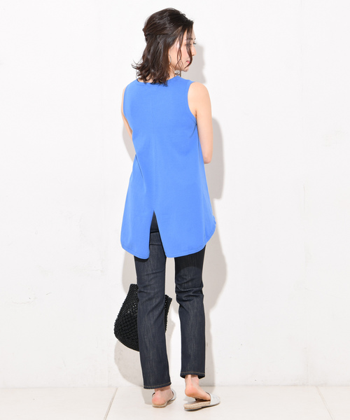 RIVE DROITE（リヴドロワ）の「Aラインチュニックニット（ニット/セーター・レディース・ブラック/ブルー・FREE）」の5枚目の写真