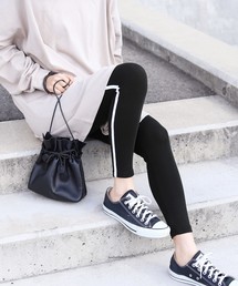 reca | 伸縮性抜群◇recaレギンスシリーズ③ サイドライン 柔らかストレッチレギンス(レギンス/スパッツ)