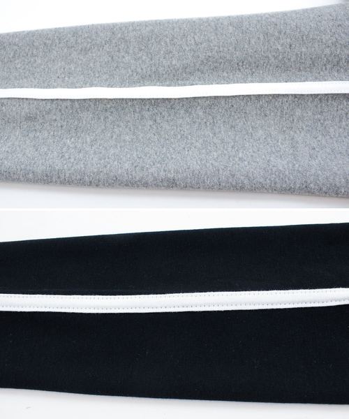 reca（レカ）の「伸縮性抜群◇recaレギンスシリーズ③ サイドライン 柔らかストレッチレギンス（レギンス/スパッツ・レディース・ブラック/ライトグレー・FREE）」の10枚目の写真