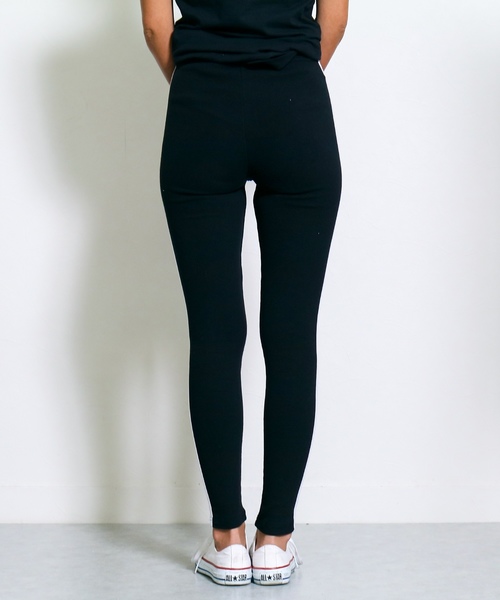 reca（レカ）の「伸縮性抜群◇recaレギンスシリーズ③ サイドライン 柔らかストレッチレギンス（レギンス/スパッツ・レディース・ブラック/ライトグレー・FREE）」の13枚目の写真